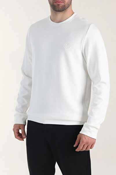 EXSPORT Transitional Soft Textured Stretchy Knit Sweater with Bike Collar