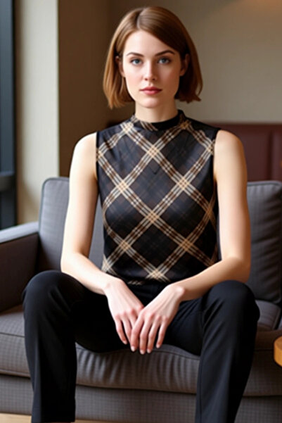 PayBuy Γυναικεία μπλούζα σιφόν με καρό σχέδιο Κομψότητα και άνεση σε έναν χώρο Ποιοτικό κομψό άνετο μοντέρνο κομψό