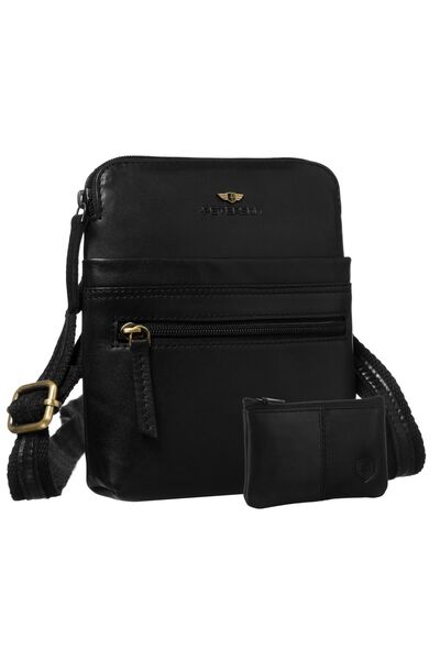 Other Geantă din piele neagră PTN 1901-TUM-0611