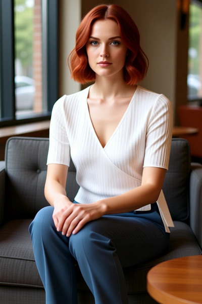 PayBuy Women's Textured Fabric Double-Breasted Cut Wrap Blouse Stylish and Comfortable Daily Wear Quality Stylish