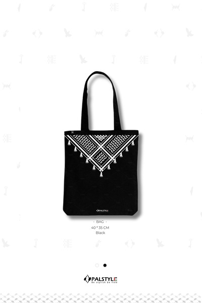 PALSTYLE Stylish Linen Bag – Beige & Black, 35X40 Cm, High Print Quality