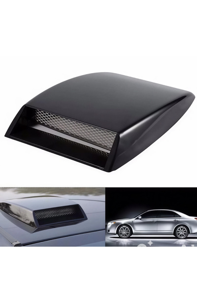 Mega Oto Market Universal Kaput Üstü Havalandırma Izgarası Piano Black Tüm Araçlar İle Uyumlu