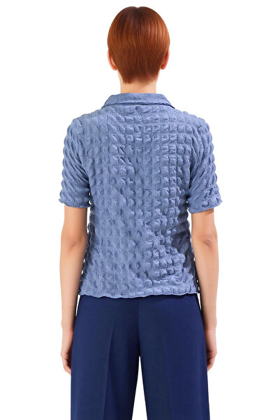 PayBuy Summer Women's Short Sleeve Seersucker Knitted Blouse Trend Design High Quality Perfect Fit Modern Style