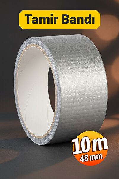 Badem10 Gri Renkli Su Geçirmez Güçlü Tamir Bandı 48 mm x 10 mt Duct Tape Çok ...