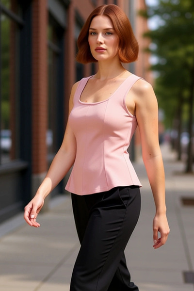 PayBuy Women's Fitted Peplum Sleeveless Knitted Blouse Distinguished Material Comfortable Use Zarifane Design