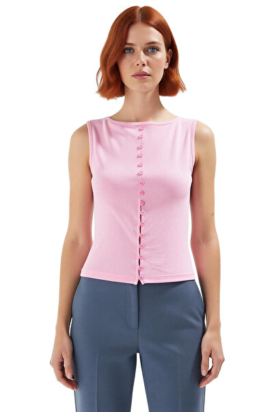 PayBuy Buttoned Fitted Bodycon Knitted Blouse Regular Size Carefully Selected Long Lasting High Quality