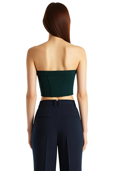 PayBuy Women's Fitted Bodycon Crop Strapless Top Interlock Knitted Cool & Comfort Style Summer