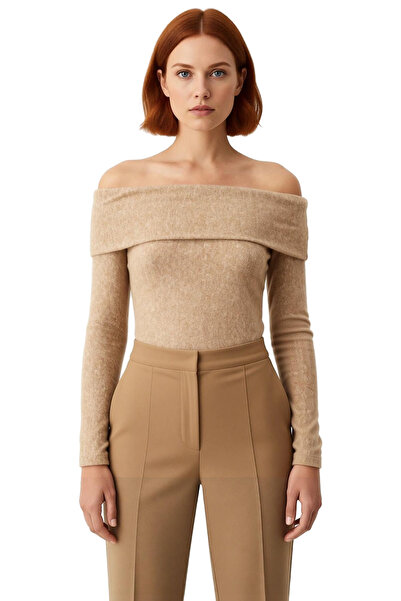 PayBuy Women's Bodycon Carmen Neckline Off Shoulder Long Sleeve Knitted Quality Stylish Comfortable Modern