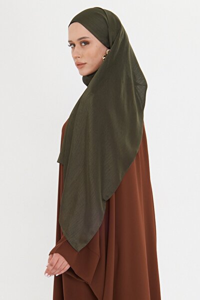 HÜRREM BONE Khaki Plain Classic Shawl Turlu Polyester Luxury Janjan 202126_09