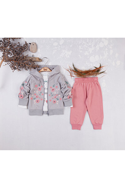 JNF kids Baby Girl & Child Hooded Comfortable Three-Piece Set