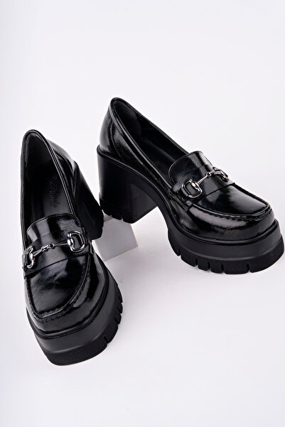 Madam Tarz BLN-403 Мокасини с дебел ток и катарама