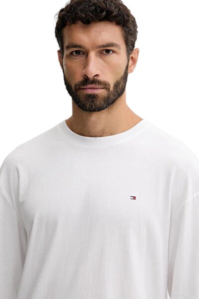 Tommy Hilfiger Erkek Beyaz Uzun Kollu Dokuma Pijama Takımı UM0UM03663