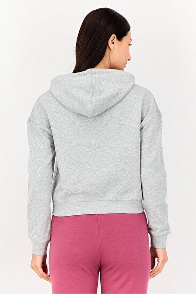 Reebok Women Sportswear Fit Long Sleeve Outdoor Hoodie, Grey