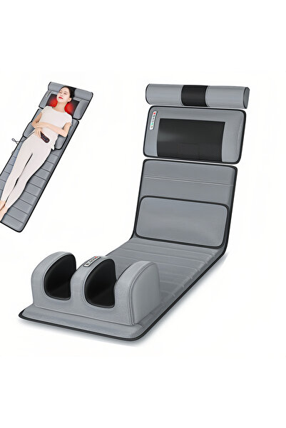 Sumkyle سجادة تدليك مع وسادة تدليك اهتزازية حرارية لكامل الجسم، جهاز تدليك 9 ...