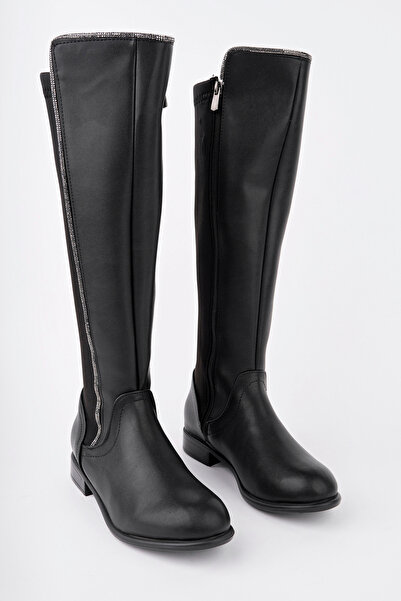 Madam Tarz Bln-508 Stretch Stone Detailed Boots