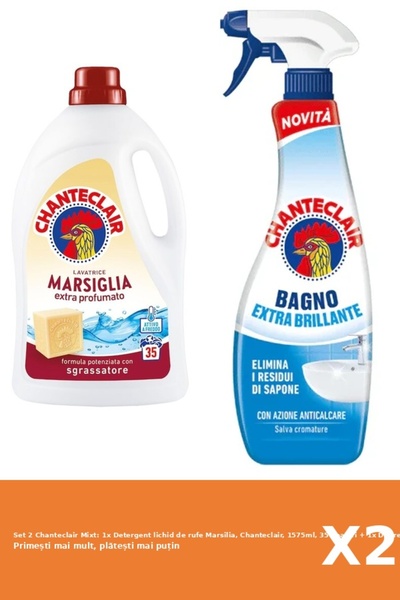Chanteclair Set 2 Mixt: 1x Detergent lichid de rufe Marsilia, Chanteclair, 15...