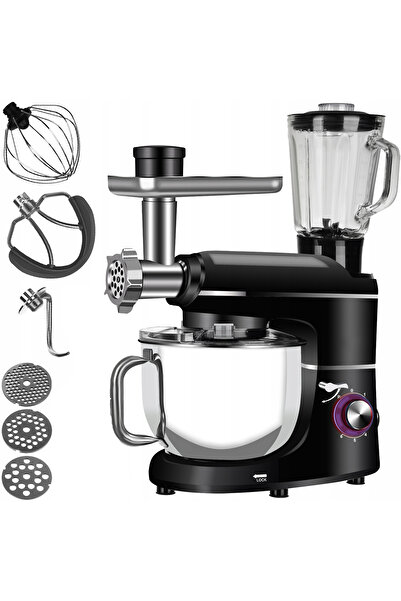 zola 6.2l stainless steel bowl blender, 2200 W, with chopper and blender, black
