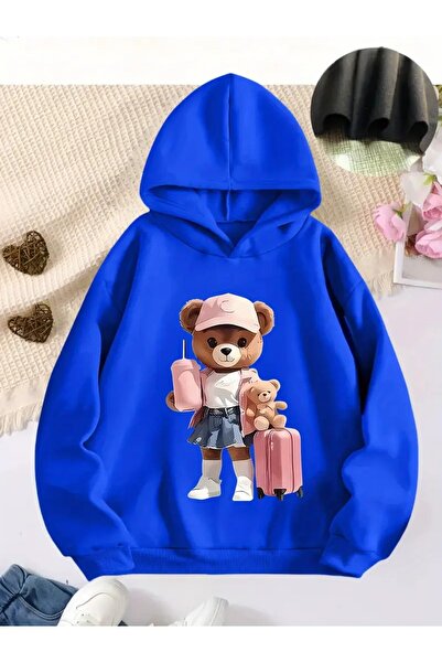 H&GHAMLEGİYİM Дишаща трикотажна материя, карикатурен мечок и сърцевиден принт...