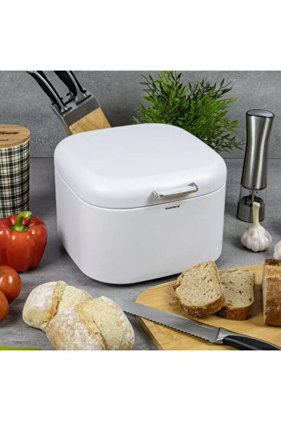 Klausberg Bread box, square, steel, white,