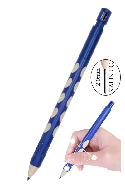 Mikro Kalın Uçlu Versatil Kalem 2.0 mm 1 Adet Kalın Uçlu Başlangıç Kalem 2,0mm Sınav Kalemi 2.0 Mekanik Uç