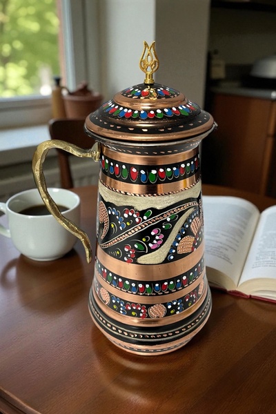 Yardımcı Bakır Since 1997 Erzincan El İşleme Bakır Sürahi – 2 Litre