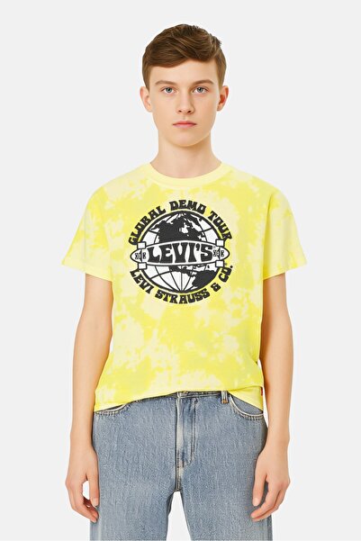 Levi's Kids Boy Crew Neck Short Sleeve Brand Logo T-Shirt, Multicolor