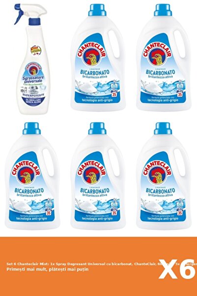 Chanteclair Set 6 Mixt: 1x Spray Degresant Universal cu bicarbonat, ChanteCla...