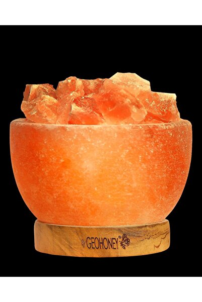 Geohoney Himalayan Salt Fire Bowl with USB Mini