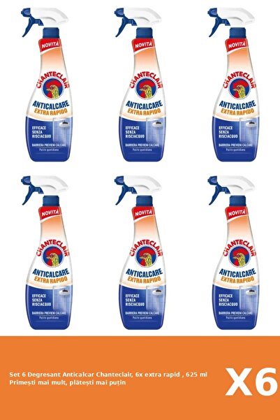 Chanteclair Set 6 Degresant Anticalcar Chanteclair, 6x extra rapid , 625 ml