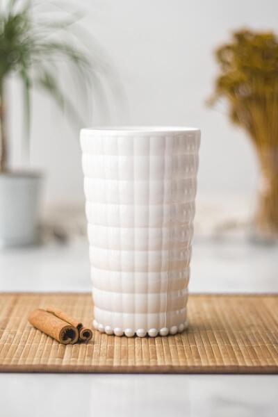 Mustran Allegra White Set of 6 Glasses 750 ml Acrylic Material - Not Glass Shatter-Resistant