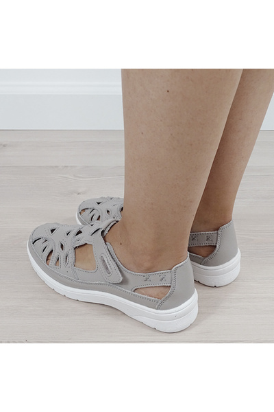 SOFILINE Grey genuine leather ballerinas B-6839 M12