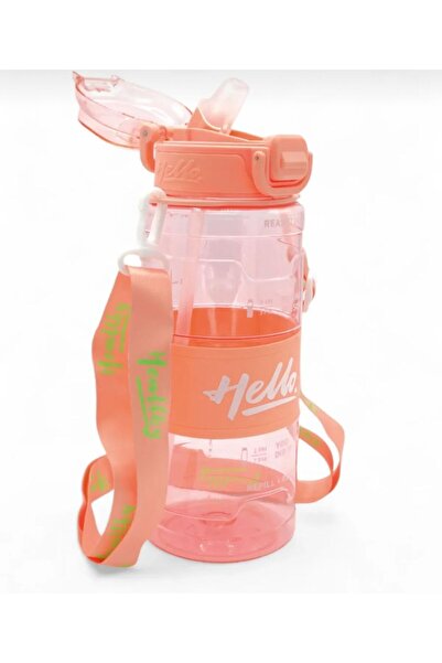 Chocuk Water Bottle Drinking Bottle with Straw - Daily Sports Water Bottle - School Children's Water Bottle with Colorful Neck Strap 800 ml