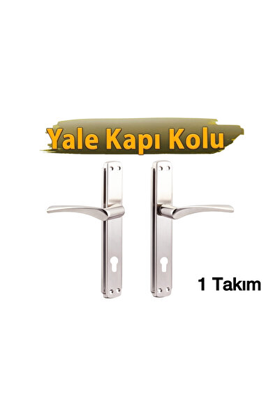 ERIS Eriş Oda Kapı Kolu İnox Aynalı Yale Tip Sağa Sola Uygun Oda Kolu 1 Takım