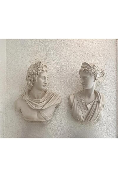 Hanlar Home Duvar Büstü Duvar Heykeli Dekoratif Asma Büyük Boy Duvar Heykelle...