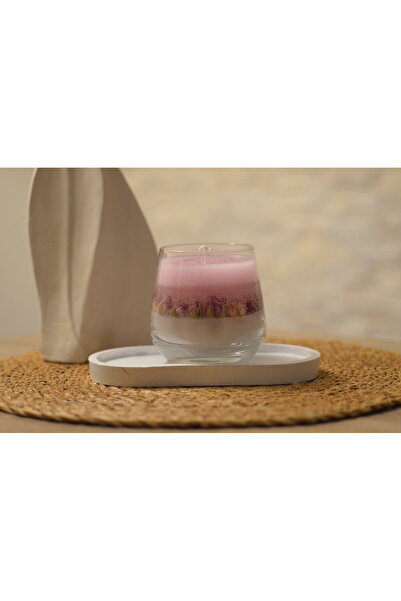 Mument “El Yapımı Gül Kokulu, Pembe Simli Jel Mum – Cam Bardakta Dekoratif Mum”