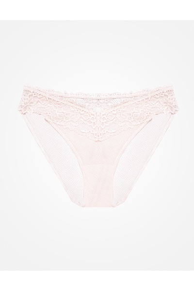 ESOTIQ Chiloți de damă din dantelă, talie joasă în V, model floral și chiloți confortabili, spate din plasă | Tiffie