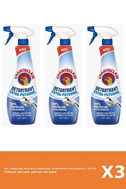 Chanteclair Set of 3 Chanteclair Anti-limescale Degreaser, 3x Extra-strong de...