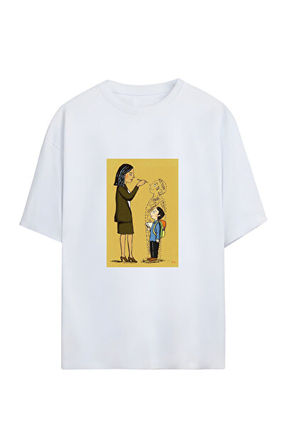 GraffTee Tricou unisex supradimensionat din bumbac pentru profesori