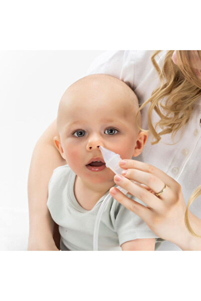 reer Nasal Aspirator for Babies with Vacuum Adapter, Soft Silicone Tip, Steam-Sterilizable, Storage Pouch