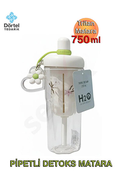 Tohana H2O Pipetli Tritan Detoks Matara - 750ml
