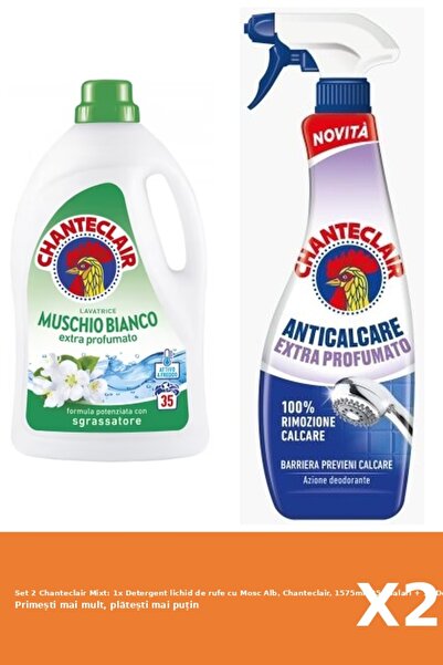 Chanteclair Set 2 Mixed: 1x Liquid Laundry Detergent with White Musk, Chantec...