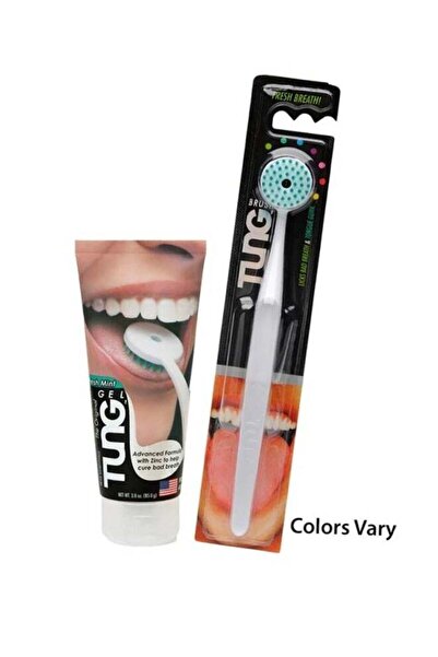 tong مجموعة معجون أسنان جل تنظيف اللسان - بنكهة النعناع المنعش، تركيبة الزنك المُحسّنة ومكشطة اللسان (R)
