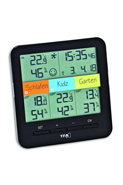 TFA KLIMA@HOME digital thermo-hygrometer with 3 wireless sensors, compatible with WEATHERHUB (TFA 30.306