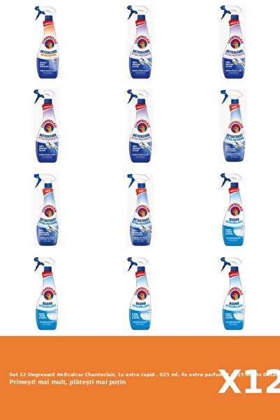 Chanteclair Set 12 Degresant Anticalcar Chanteclair, 1x extra rapid , 625 ml,...