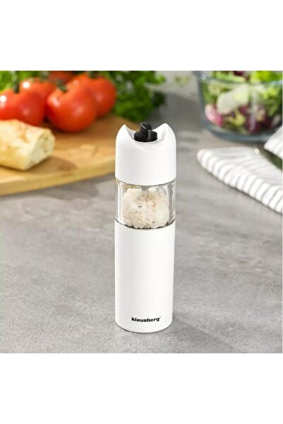 Kinghoff Electric salt and pepper grinder, white,