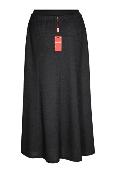 HESNA Women's Seher Winter Plus Size Unlined Latex Skirt with Stones