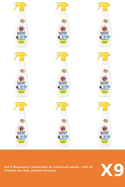 Chanteclair Set 9 Degresant Chanteclair, 9x universal Lamaie , 600 ml