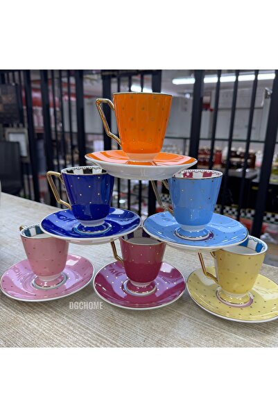 DGCHOME KSV PUANTİYELİ 6 Kişilik Türk kahvesi fincanı