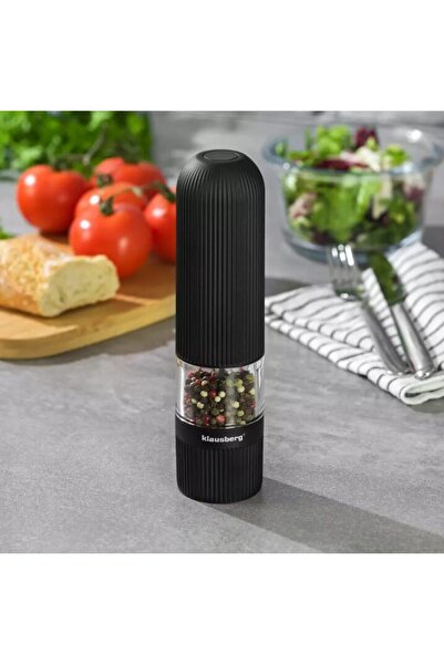 Klausberg Salt and pepper grinder, black, electric,