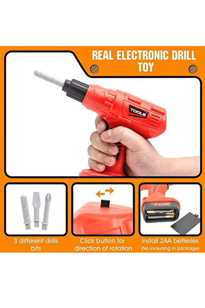 Generic Kids Tool Set - 41 PCS Durable Pretend Play Tool Toys for Toddler, Kids Electric Power Drill Toys